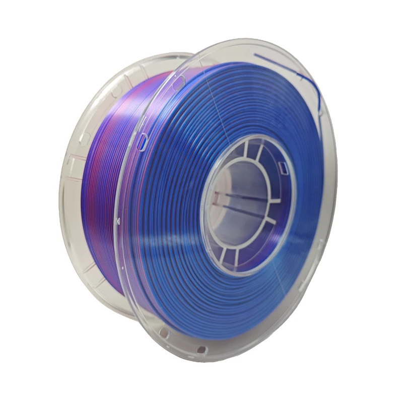 Silk PLA Dual Colors Red Blue 3D Printer Filament 1.75mm 1kg /2.2lbs two in one Color 3D Printing Materials Filament