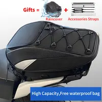 Bolsa trasera para motocicleta, bolsa de asiento trasero, impermeable, de alta capacidad, mochila multifunción para conductor, piezas universales para motocicleta