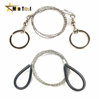 Portable Stainless Steel Wire Saw with Finger Handle  Camping Hiking Pocket Manual Cutting Chain Saws Survive Hand Tool