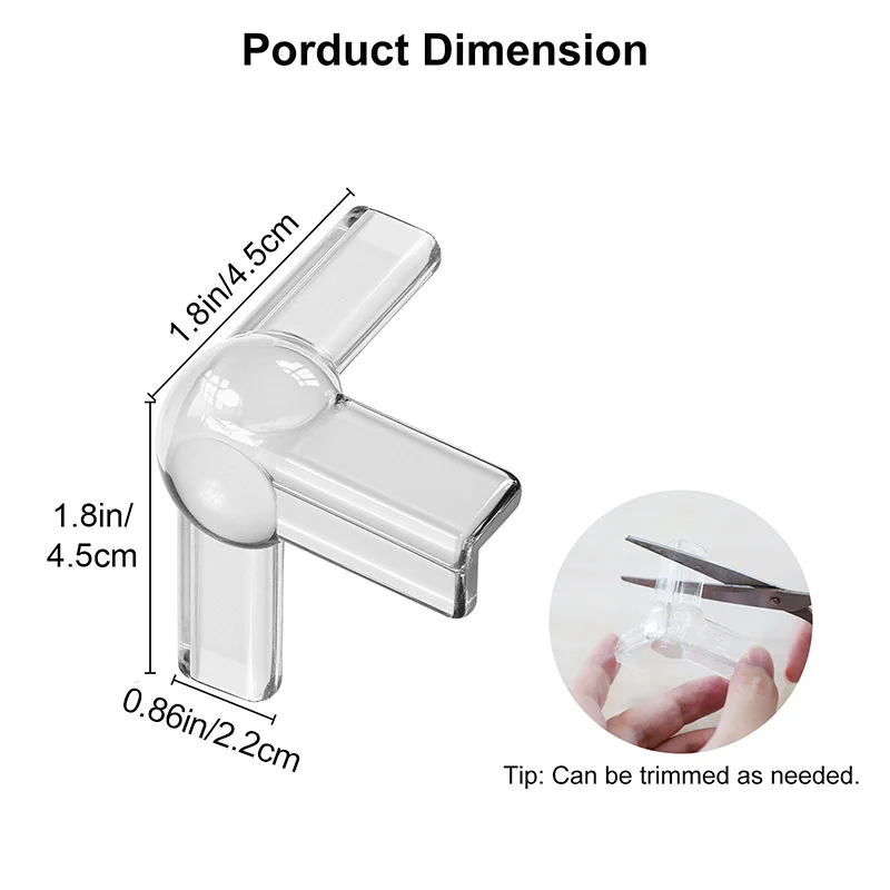 4 قطعة أغطية زوايا الطاولة الشفافة المضادة للتصادمات Babyproofing الأثاث ركن الوفير الحرس ملصقات الزاوية دائم