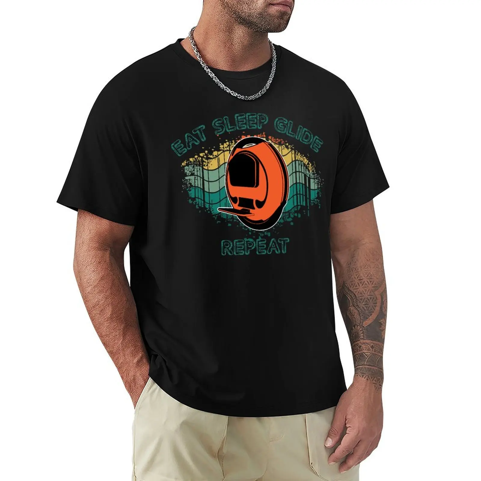 

EUC-electric unicycle-Eat Sleep Glide Repeat T-Shirt custom t shirt tees vintage clothes mens t shirts casual stylish