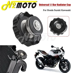Motorcycle Design Universal 1.1 Bar Radiator Cap Cover For Honda VT VF GL Suzuki Kawasaki KX Motorbike Parts Radiator Caps Black