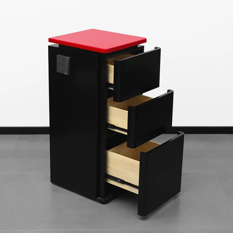 New-style Steel Barbershop Tool Cabinet For Hair Salons & Beauty Salons-Customizable Storage Shelving Unit