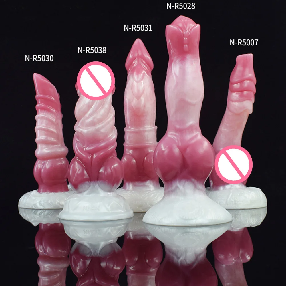 9 Inch Huge Anal Dildo with Powerful Suction Cup Hands-Free Liquid Silicone Realistic G-Spot Dragon Dildo Prostate Adult Sex Toy