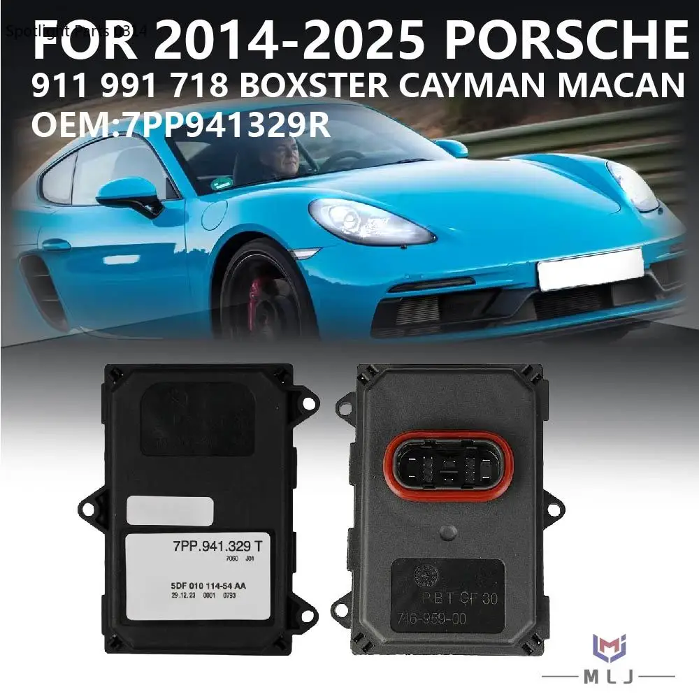 7PP941329T For Porsche 911/718 Boxster Cayman Macan 2014-2025 Headlight DRL Cornering Ballast Control Module Angel Eye Module