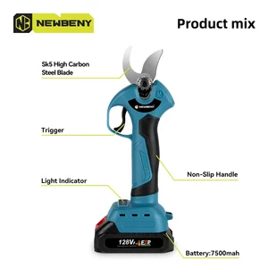 Newbeny 30mm فرش مقصات التقليم الكهربائية 4 التروس مقصات كهربائية بستان شجيرة فرع أداة تقليم لبطارية ماكيتا 18 فولت أفضل 10 مقصات تقليم كهربائية للمبيعات - رقم 9