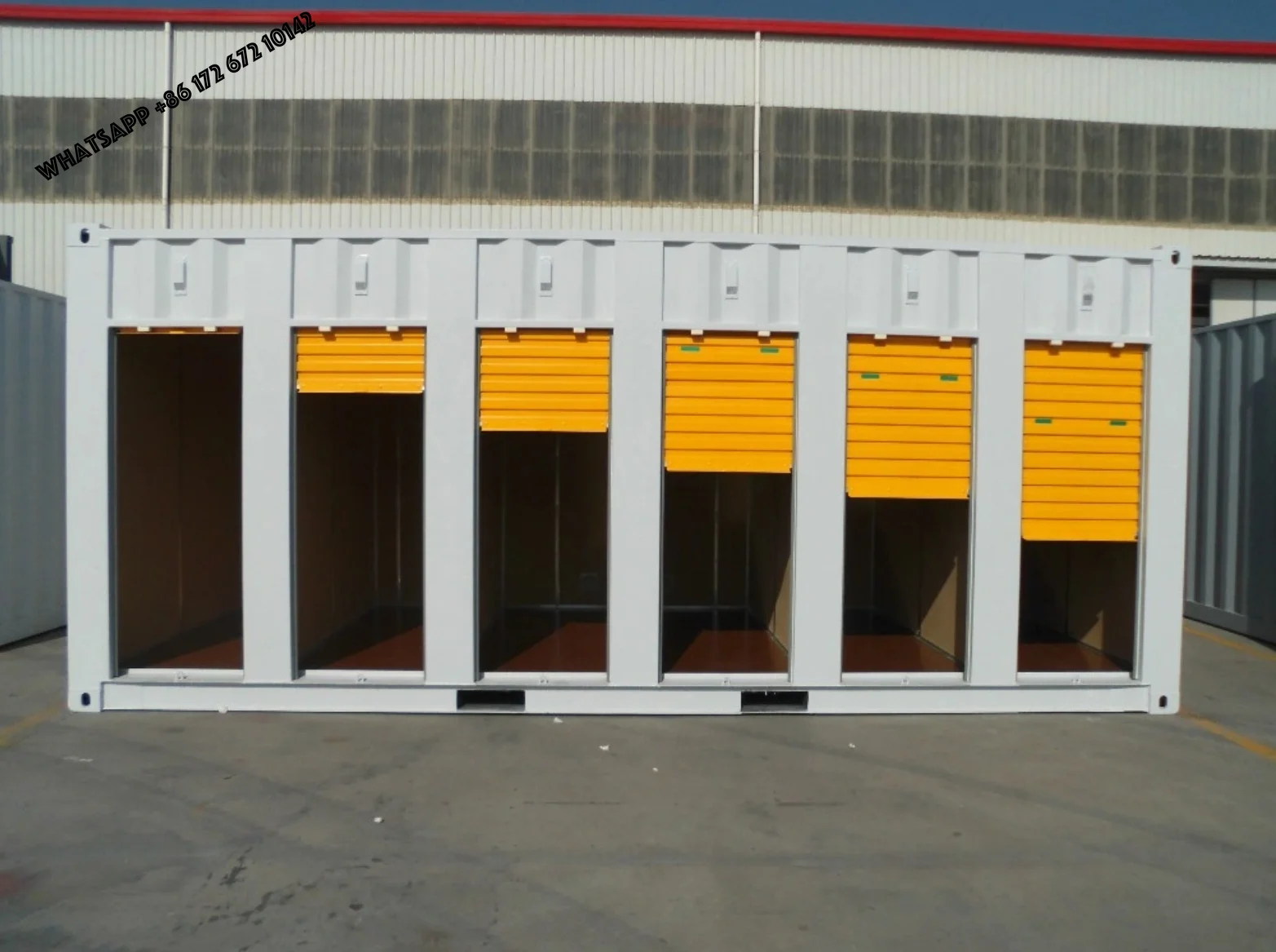 Construction Site 20ft 40ft Shipping Storage Container with Shutters Locking Movable Steel Unit
