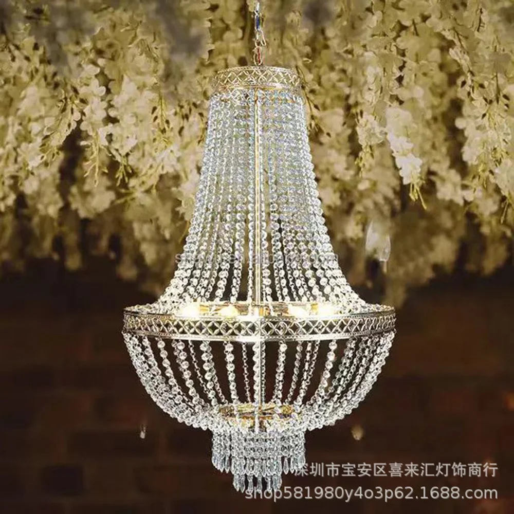 Lampadari per decorazioni di nozze da 2 pezzi, palcoscenico all'aperto per eventi di feste di matrimonio di lusso, centrotavola decorazione di nozze sfondo matrimonio