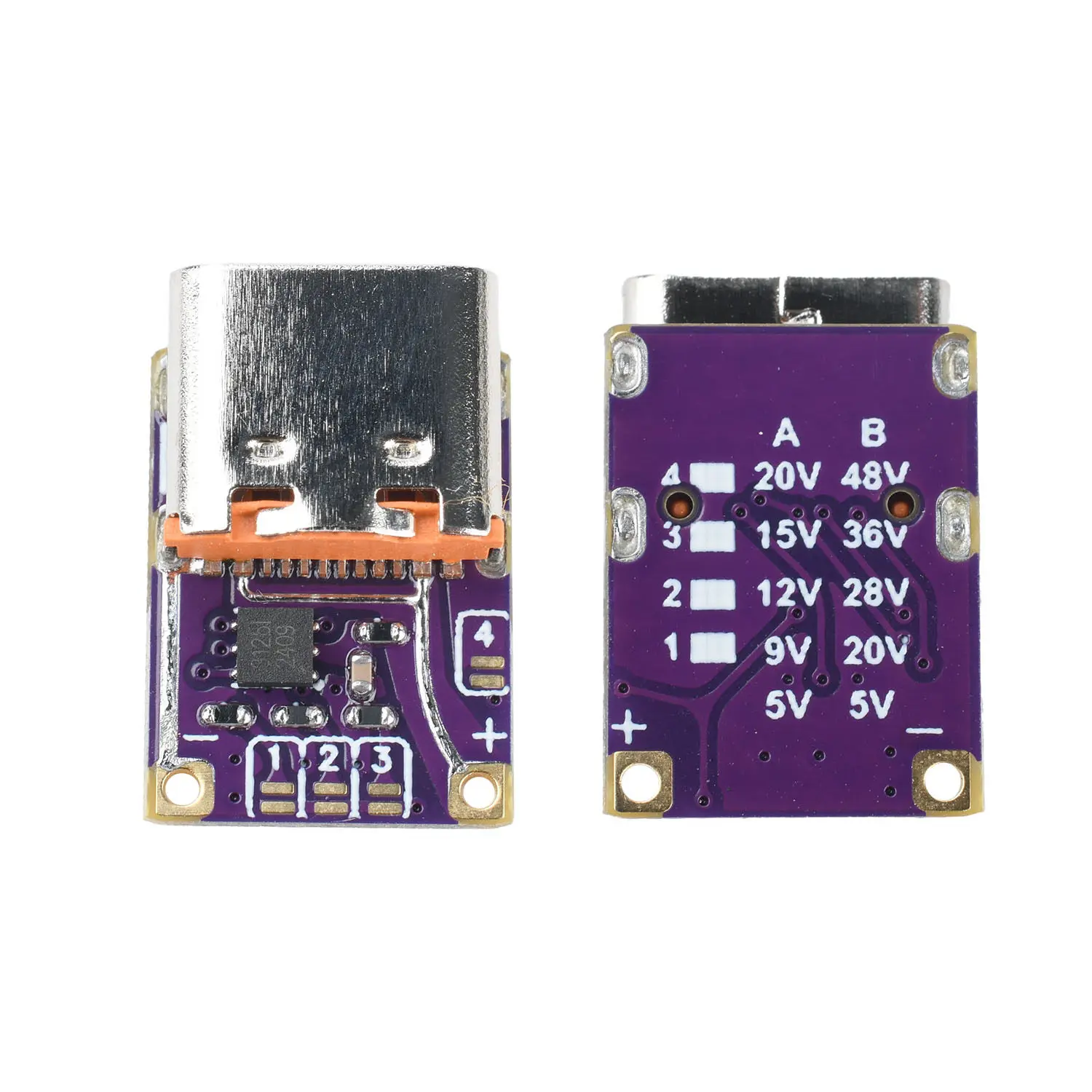 PD3.0 PD3.1 QC3.0 Deceiver Fast Charging Module DC 5/9/12/15/20/28/36/48V Voltage Trigger PD to DC Type C Interface