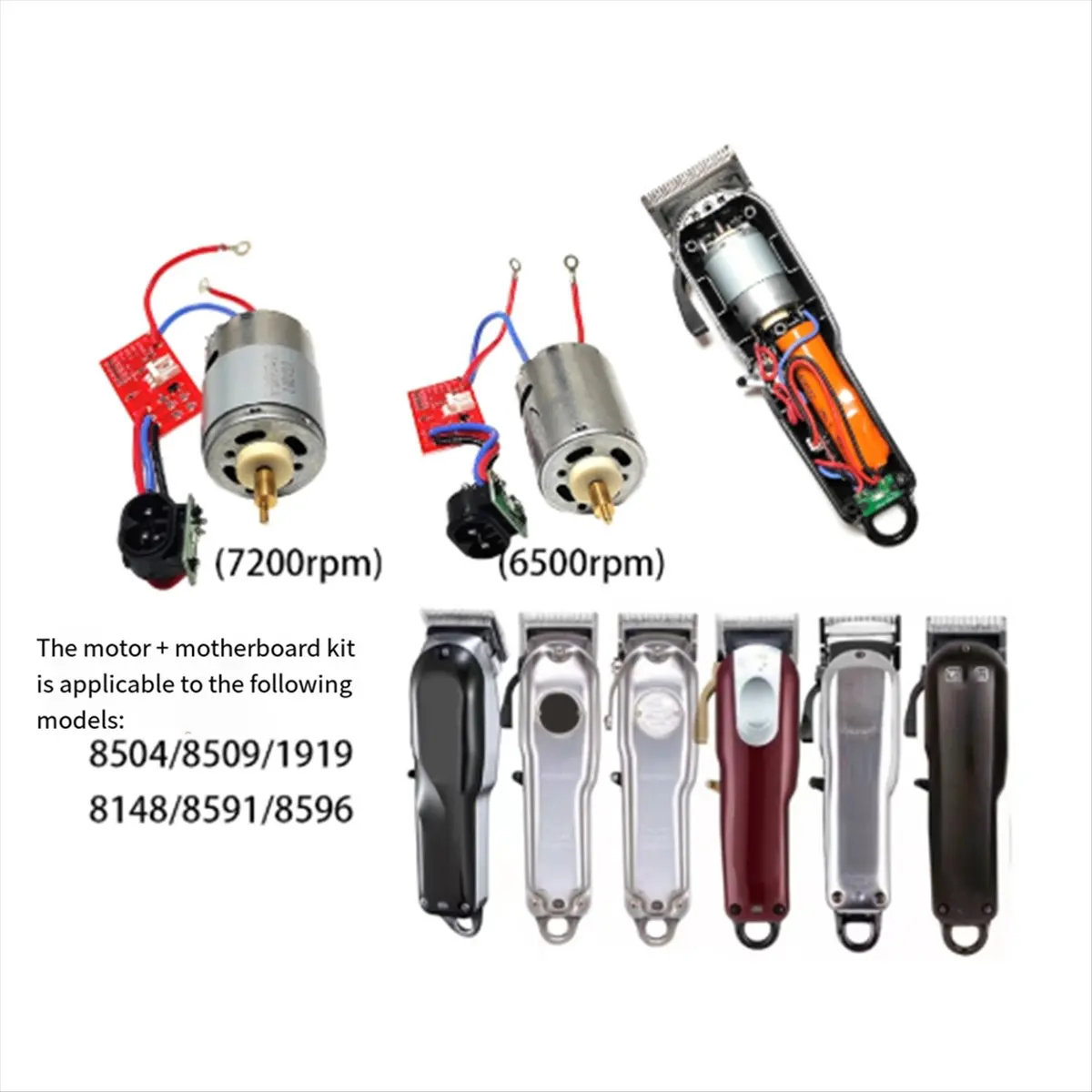 For Hair Clippers 8504/8148/8591/8509//859 Motor Motherboard Electric Trimmer Parts 7200rpm