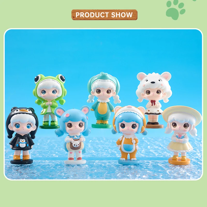 Lovely Zoo Blind Box Cute Animal Creativity Resin Doll Collect Desktop Decor Car Ornament Kawaii Pvc Genuine Toys Gifts
