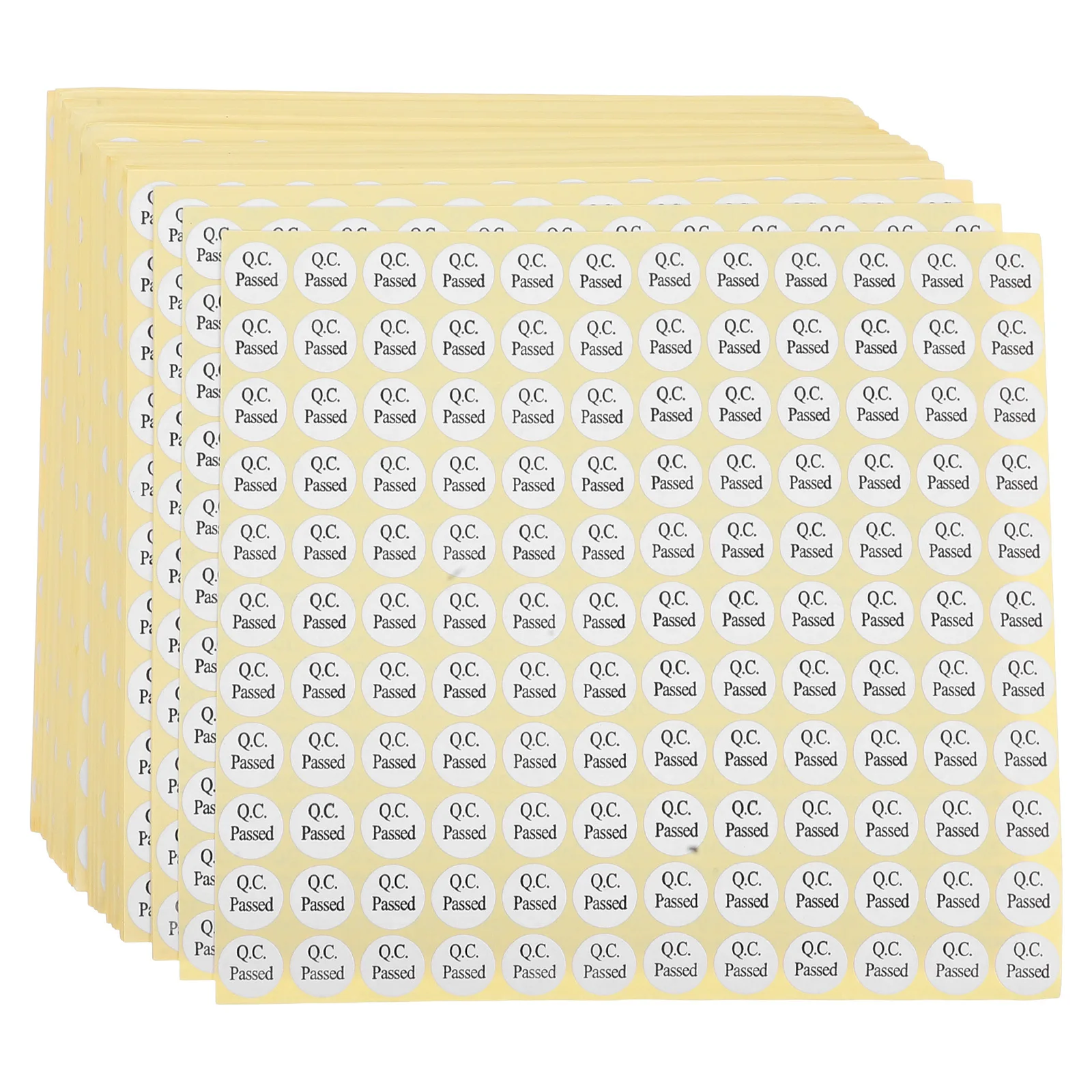 

150 Sheets Round Qc Passed Stickers White Label Stickers for Product Testing Packaging Inspection Organization