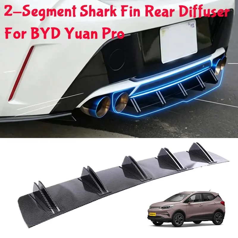 For BYD Yuan Pro Shark Fin Rear Diffuser Split Chassis Spoiler Auto Aerodynamic Parts Aerodynamic Modification