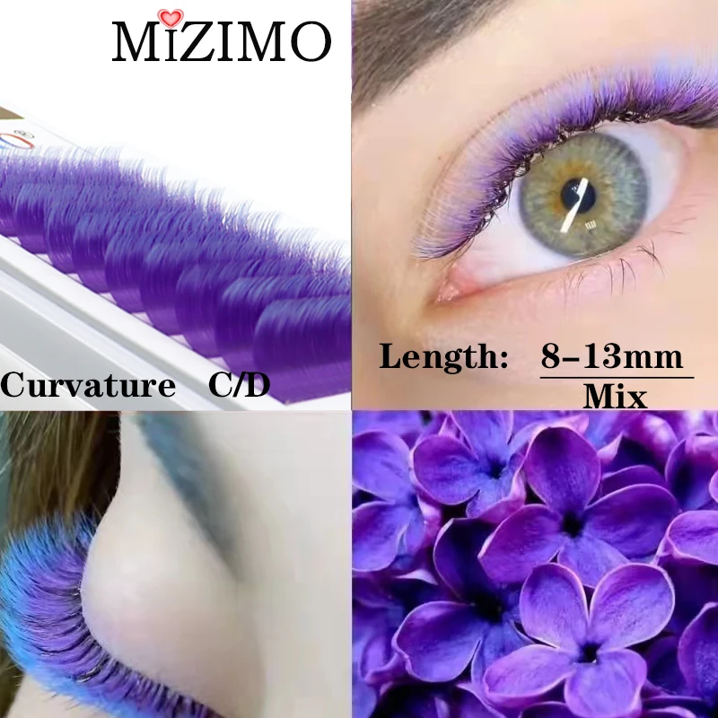 Color 8-15 Length Mixed Thickness 0.07/0.1 Natural Softness Extension Professional Grafting False Eyelash Makeup C/D Wholesale