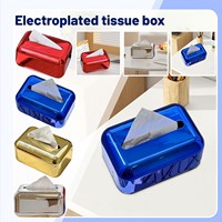 Simple Modern Light Luxury Household Tissue Box Creative Storage Napkin Holder Living Room Desktop Napkin Box Kitchen Supplies