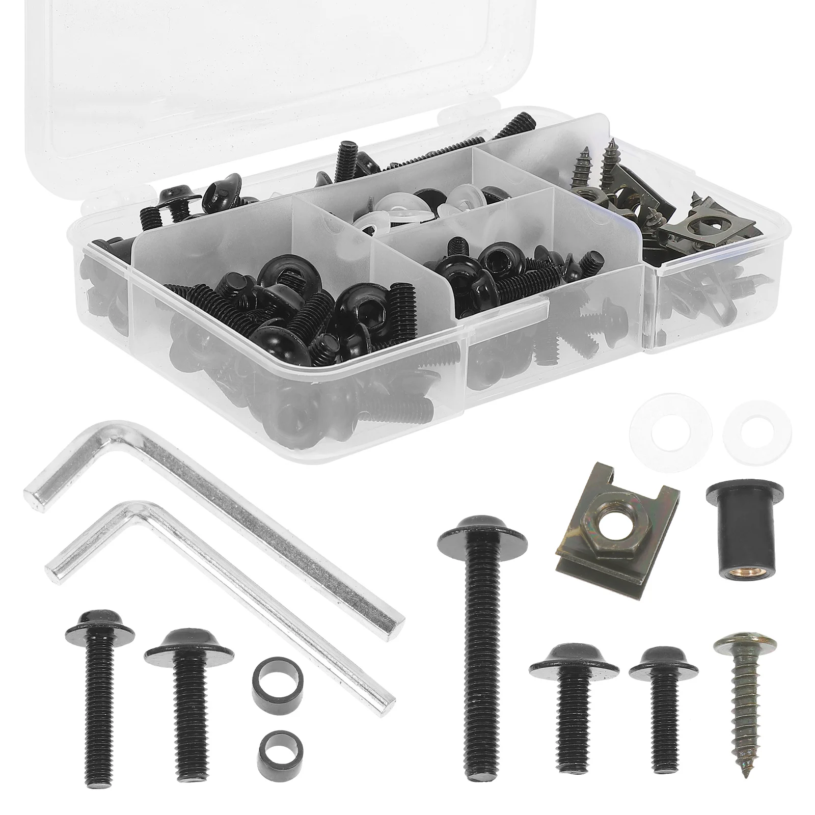

1 Set Motorcycle Windscreen Bolt Kit Universal Black Fairing Windshield Replacement Accessories Metric Bolts Nuts Motorbike