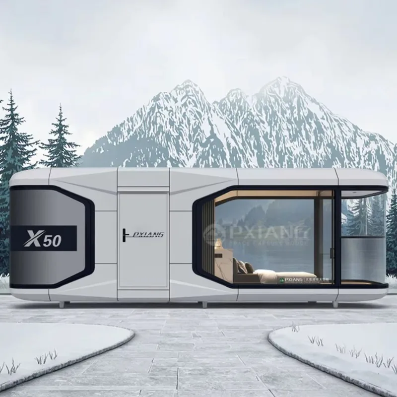 Projetado villa ao ar livre de contêiner de transporte doméstico móvel totalmente mobiliário para viagens em casa móvel ou uso hospitalar