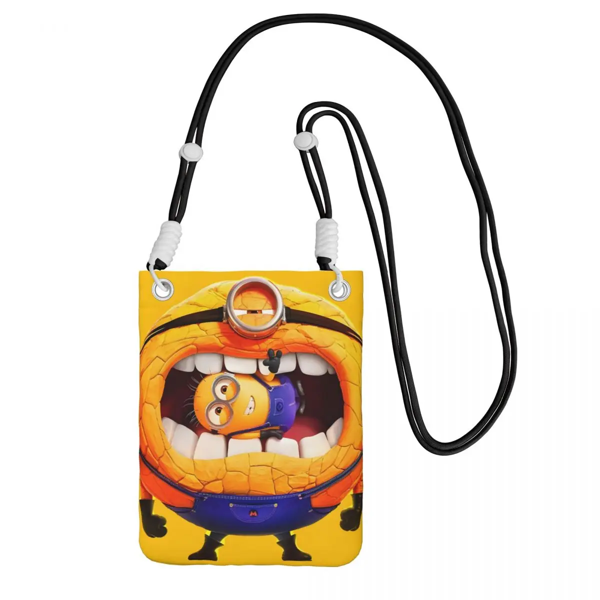 

Custom M-Minions Mobile Phone Bag Cycling Camping Women Men Capsule-Shaped Small Crossbody Purse Smart Phone Wallet With Strap