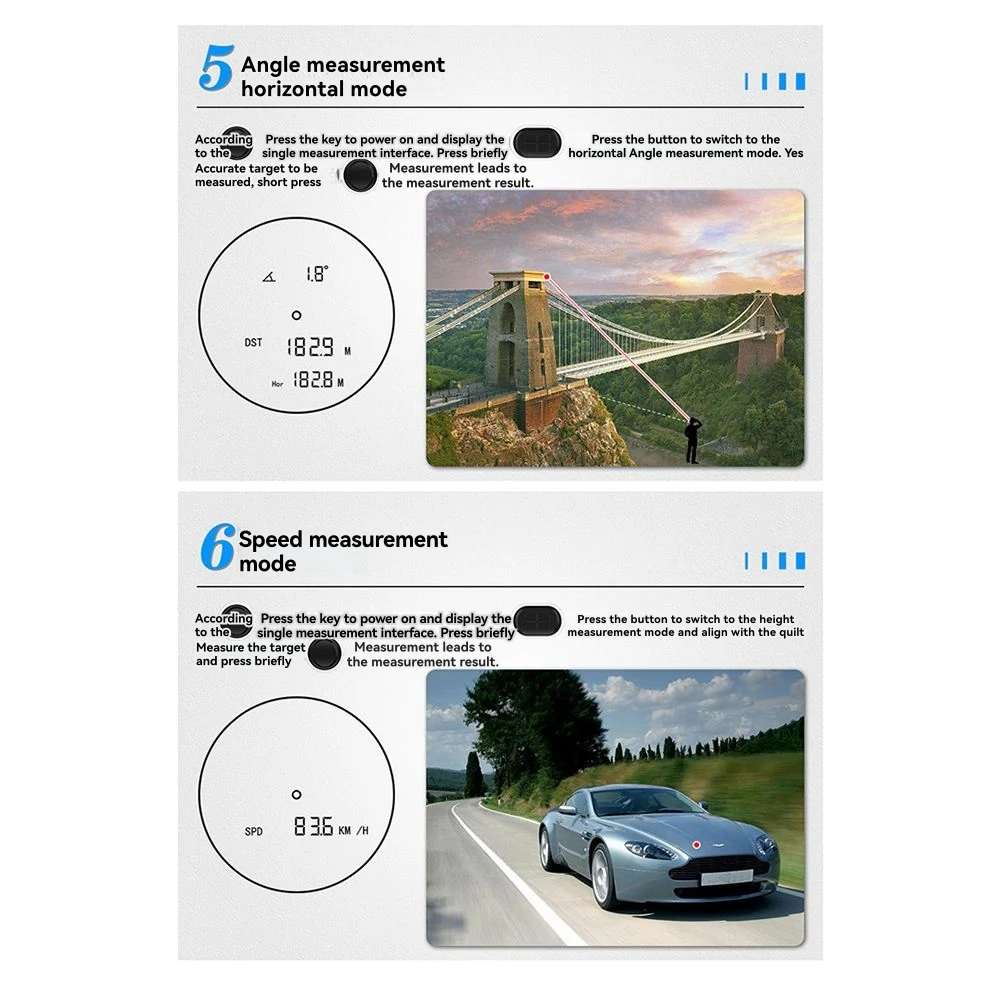 أداء مستقر-متعدد الوظائف جولف ليزر Rangefinder 600 متر قابلة للشحن ليزر مقياس مسافات مع قفل سارية العلم والمنحدر Co