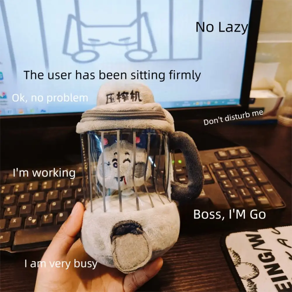 Coulisse rotante carota spremiagrumi peluche borsa pendenti divertenti peluche ripiene cartone animato creativo bambola di peluche regali per bambini