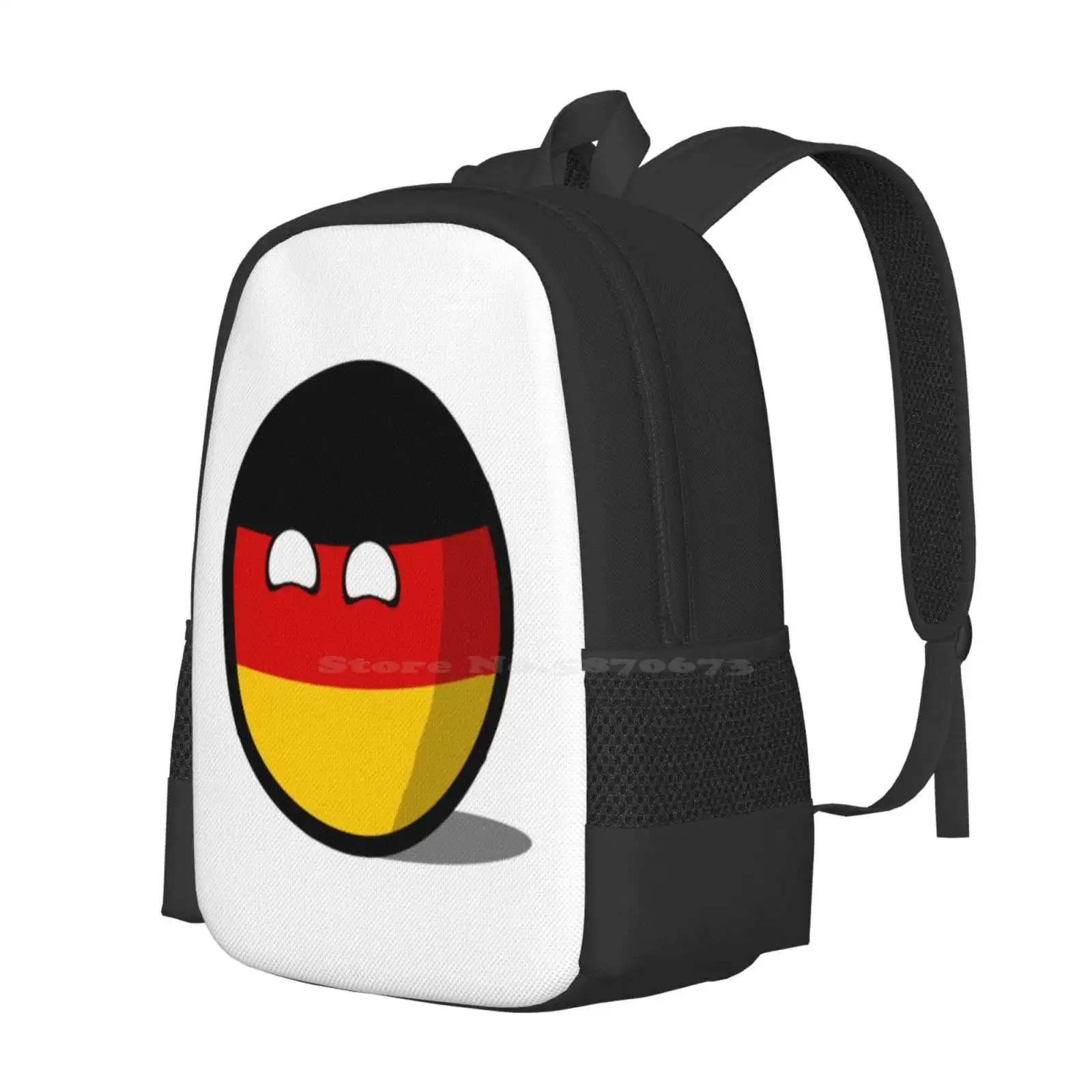 Germanyball ( Countryball ) School Bags Travel Laptop Backpack Polandball Meme Countryballs Muricaball Countryhumans Usaball