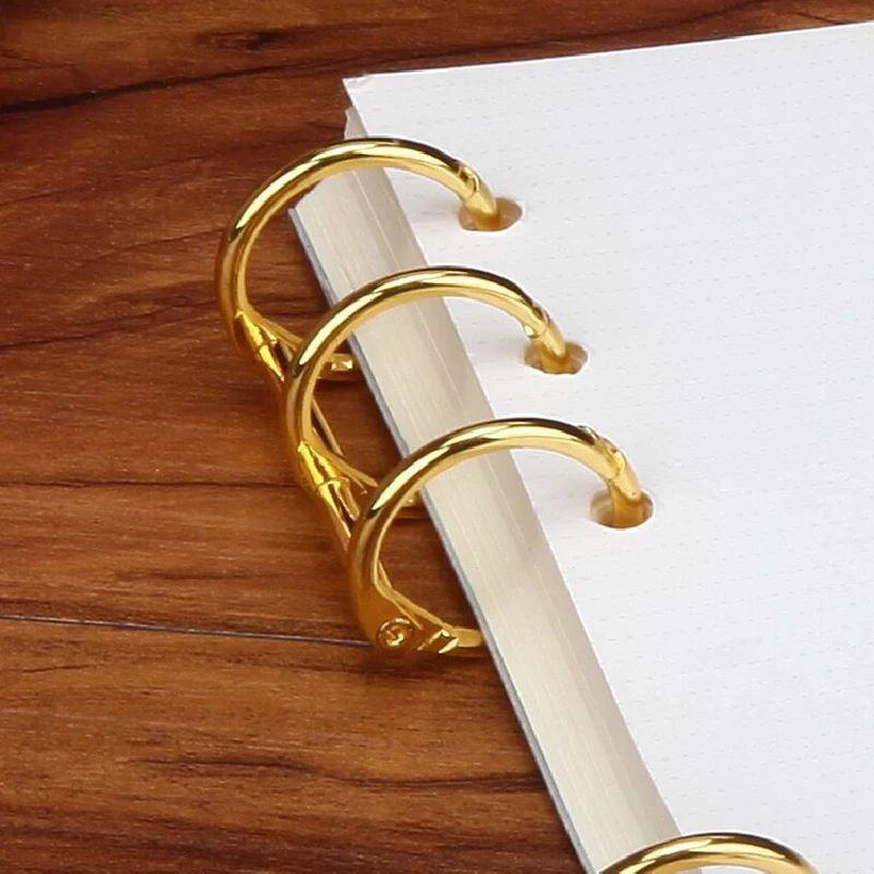 5Pcs/Lot Retro Metal Loose Leaf Book Binder Hinged Rings Notebook Iron Binding Ring Desk Calender Circle Buckle For Album Clips
