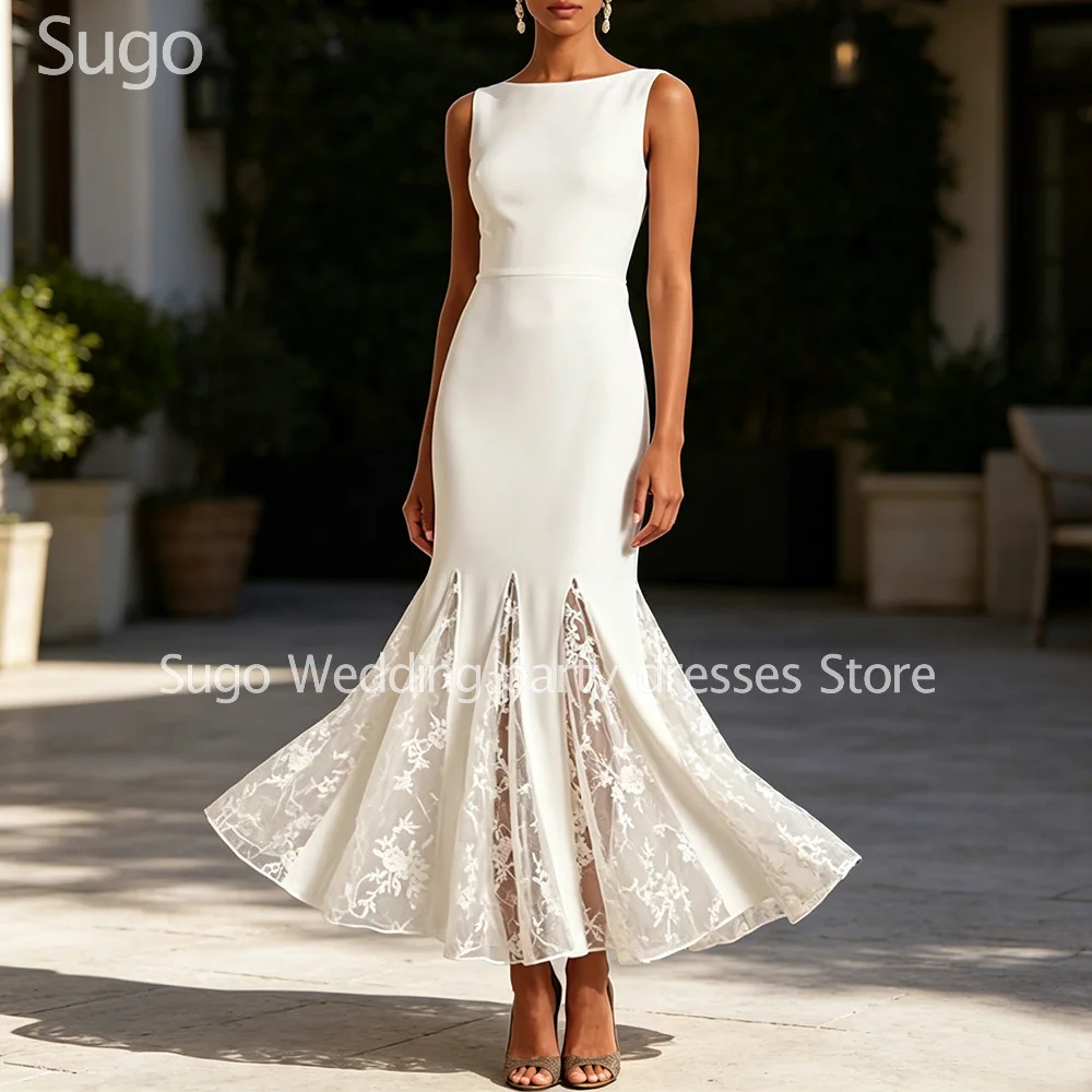 

Customized New In Elegant Long Wedding Dresses Sleeveless Ankle-Length Mermaid Brides Dress Women Vestidos De Novias Gowns 2026