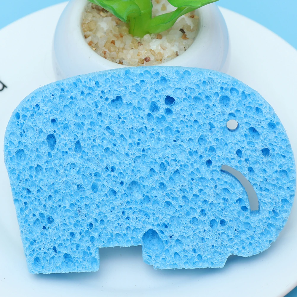 

4pcs Baby Natural Wood Pulp Eco-Friendly Soft Durable Cartoon Shower Sponge Bath For Infant Toddler Newborn