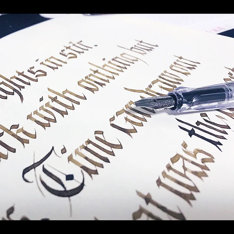BANMI Gothic Tibetan Script Fountain Pen Parallel Pen Copperplate Calligraphy Duckbill Pen Art Office School Supplies Stationery