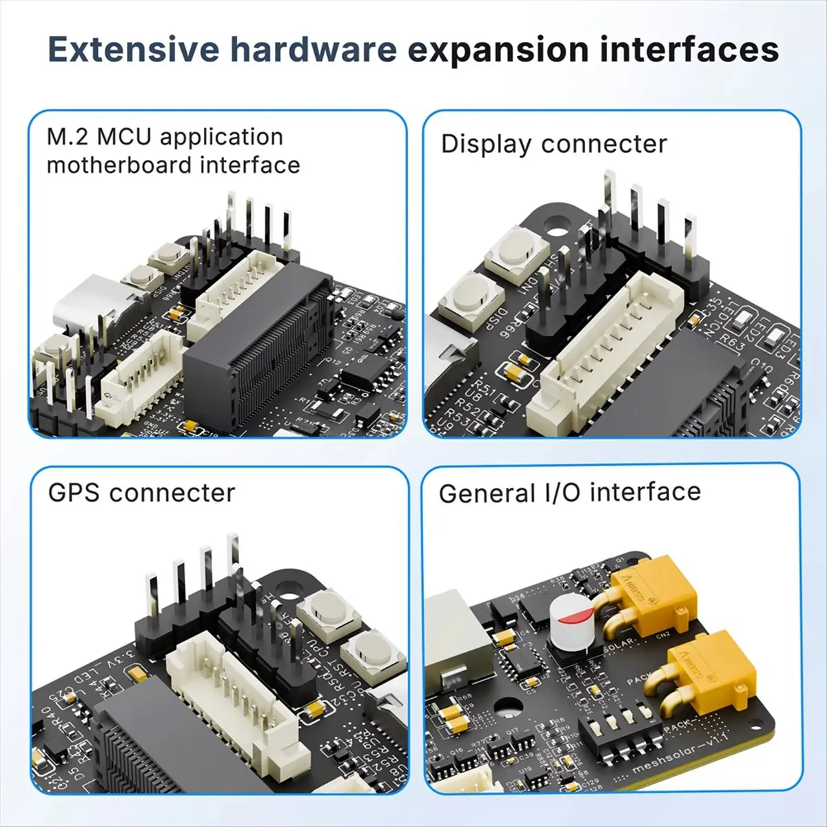 carte-bms-li-ion-howaa87-meshtastic-meshsolar-nrf52480-sx1262-1-4-cellules-18-24v-avec-charge-solaire-dc-mppt-usb-pd30-ble-lora-prise-us