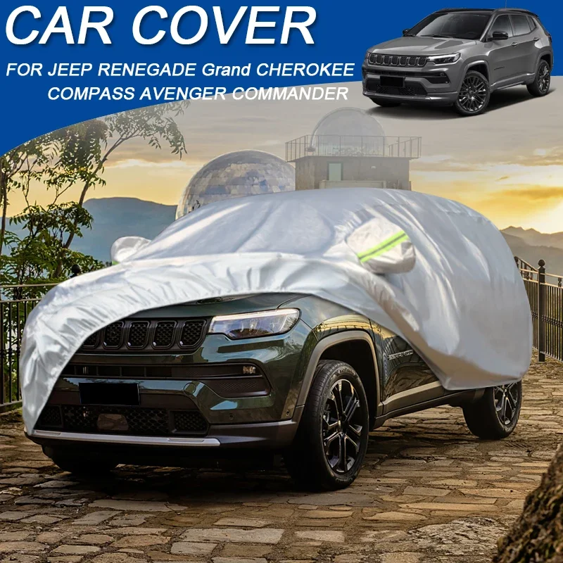 

Car ANTI-UV 210T Polyester Waterproof Cover For JEEP AVENGER CHEROKEE COMMANDER COMPASS GRAND CHEROKEE PATRIOT RENEGADE WAGONEER