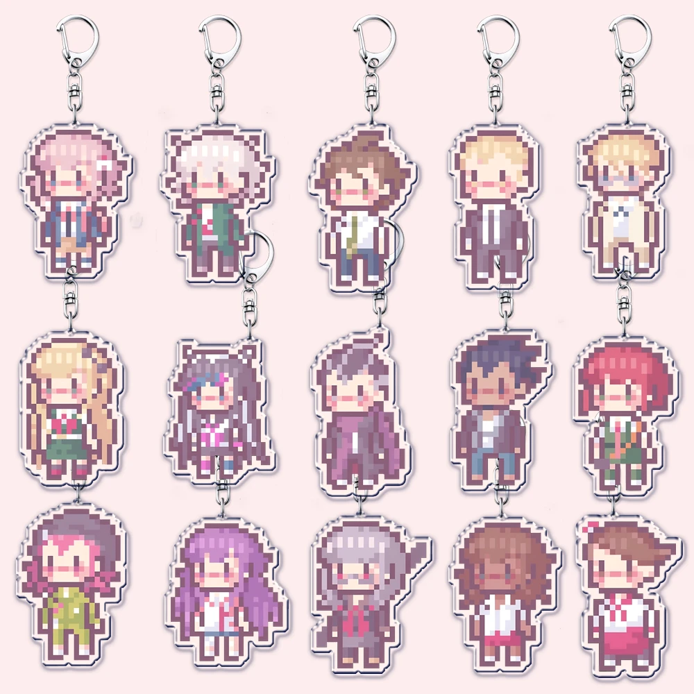 Брелоки Super SDR2 Pixel Chibi для сумок, аксессуары, украшения для мальчиков, брелок с Нагито Комаэдой, подарки для друзей и фанатов