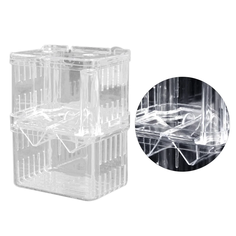 

Transparent Fish Breeding Box Aquarium Fish Fry Incubator Isolation Tank Plastic Hatchery Survival Protection Breeder