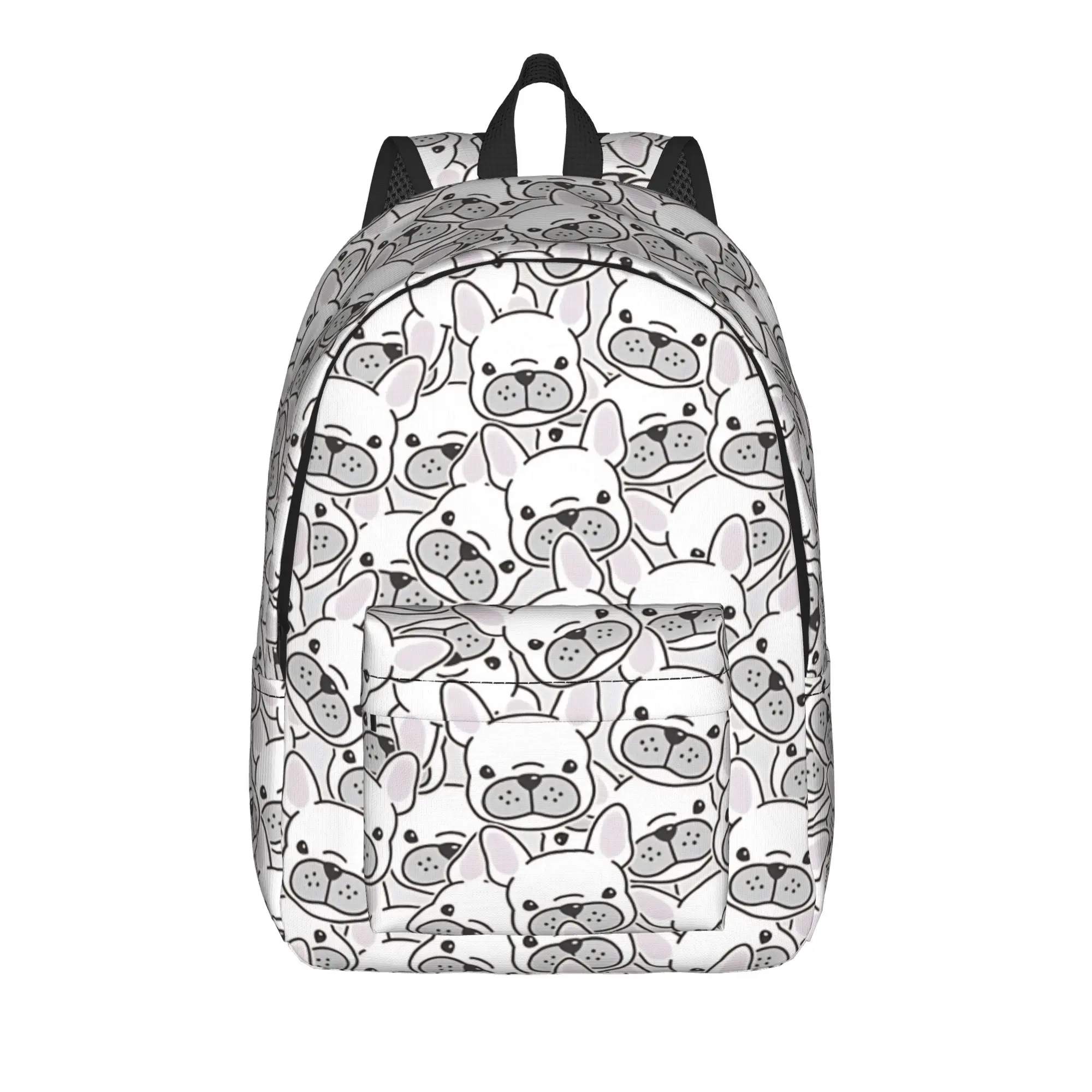 French Bulldog Pack  Backpack for Men Women Fashion Student Work Daypack Dogs Pattern Laptop Computer Shoulder Bag Gift