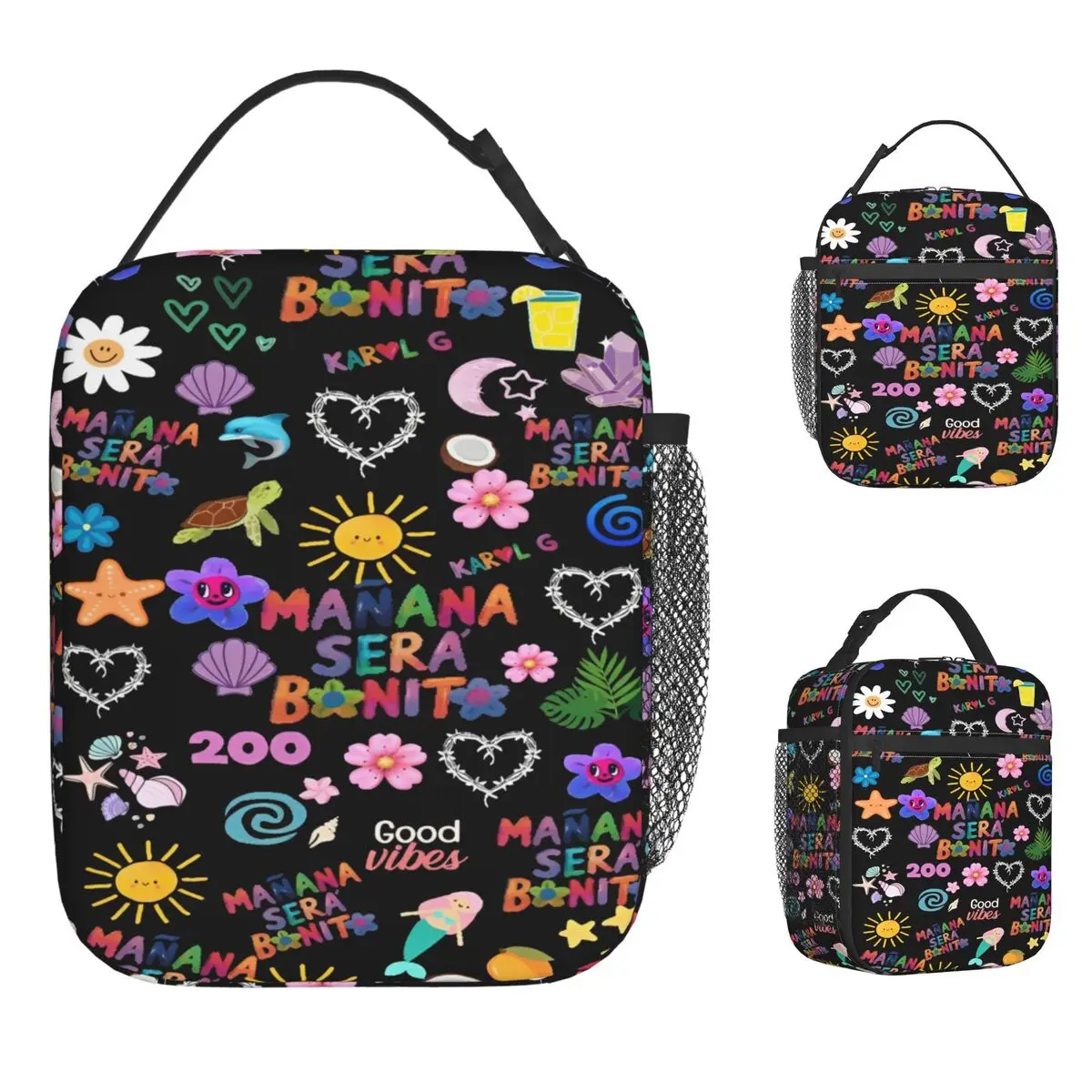 

Singer Karol G Lunch Bag School Lunch Box For Adult Fun Graphic Thermal Tote Handbags Waterproof Portable Zipper Cooler Bag