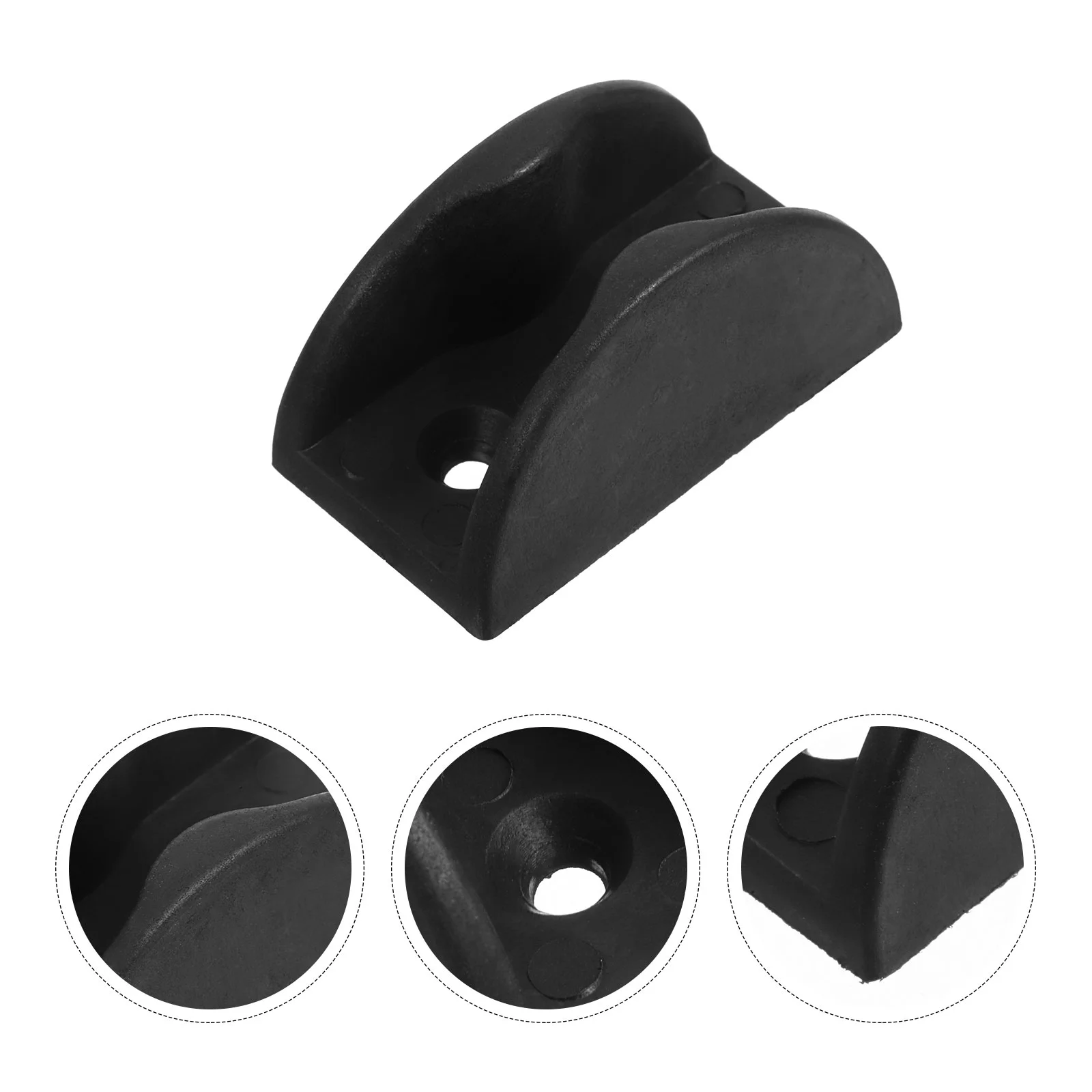 Posicionador de polea para puerta corredera, herrajes para puerta de armario, acero inoxidable negro, 4 Uds.