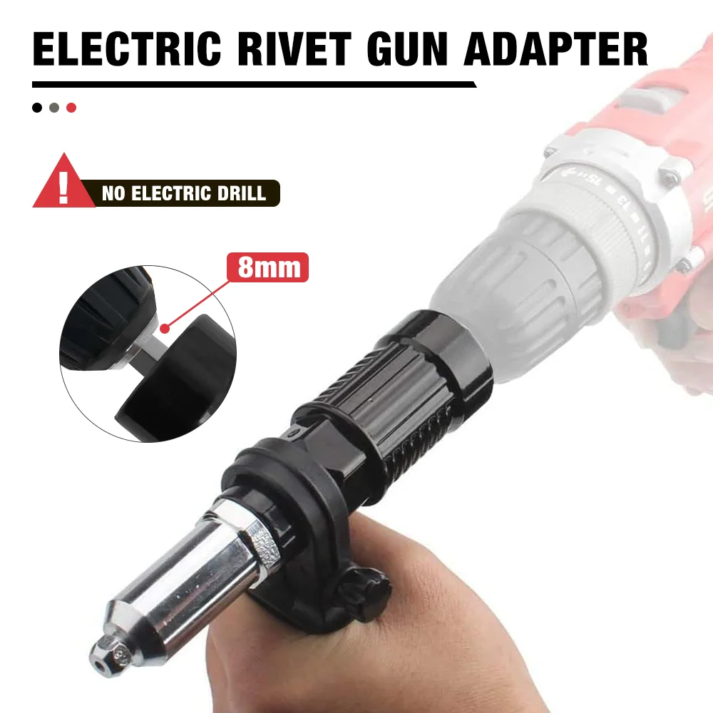 Riveting Machine, Electric Rivet Gun Adapter, 2.4mm-3.2mm-4.0mm-4.8mm Riveting Tools, Home Riveting Machine, For Electric Drills
