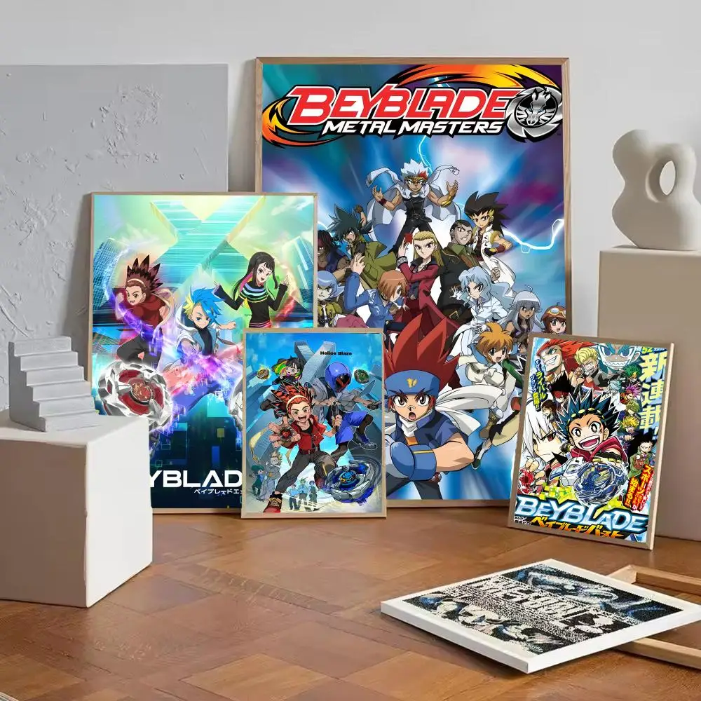 Anime B-Beyblade X Poster Decorative Wall Art Stickers Mural Photo Print for Home Living Room Hallway Decor