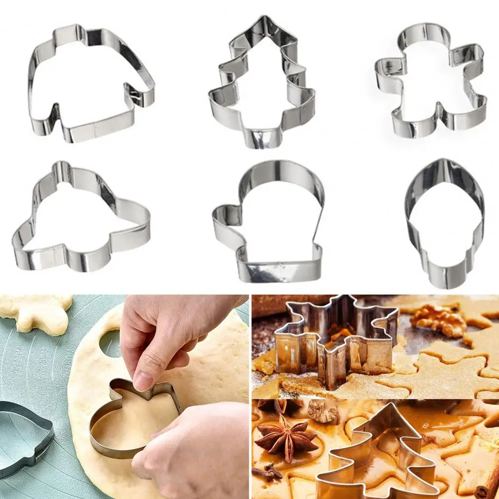 

Fun-shaped Cookie Cutters Festive Cookie Molds Christmas Cookie Cutter Set Festive Stainless Steel for Holiday for Fondant