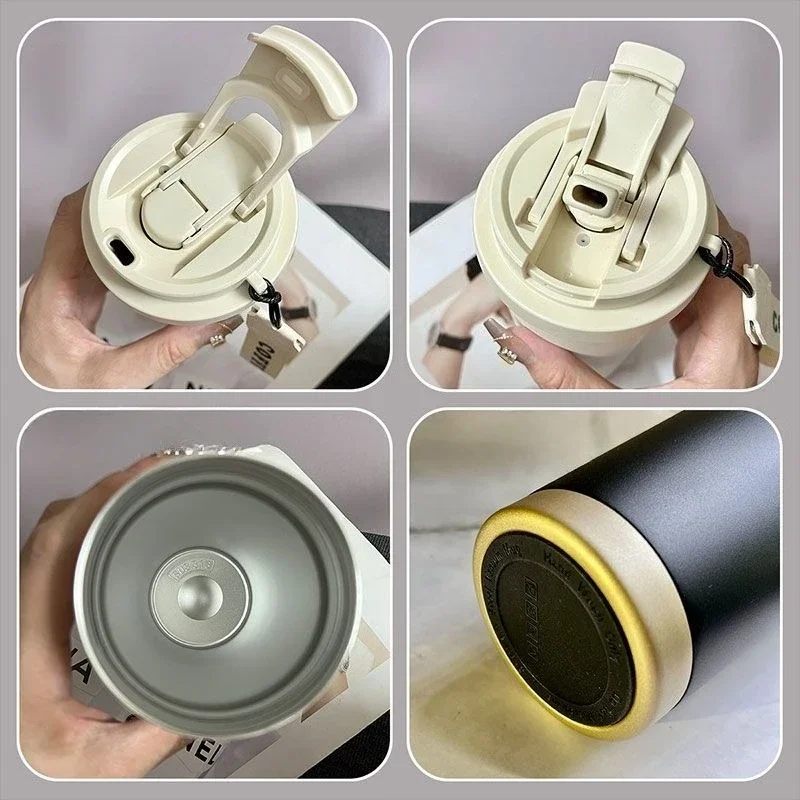 Hatsune Miku Anime Peripherie Kawaii Miku Edelstahl Thermometer Cartoon Stroh Hochpräzise süße tragbare Wasser Tasse Geschenk