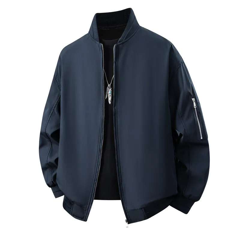 

American Sle Pilot Jaet Men's Spring Autumn New Loose Casual Baseball orm Stand Collar Coat Outdoor Daily Wear