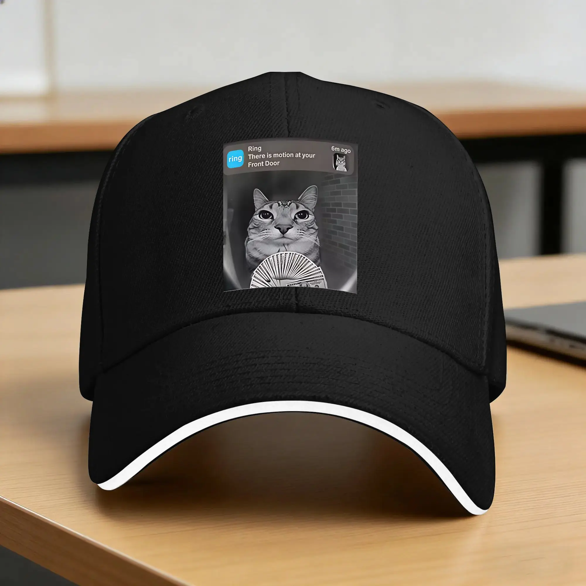There Is Motion At Your Front Door Cat Sun Baseball Cap Stylish Hip Hop Hats For Couple Women Running Hippie Baseball Caps
