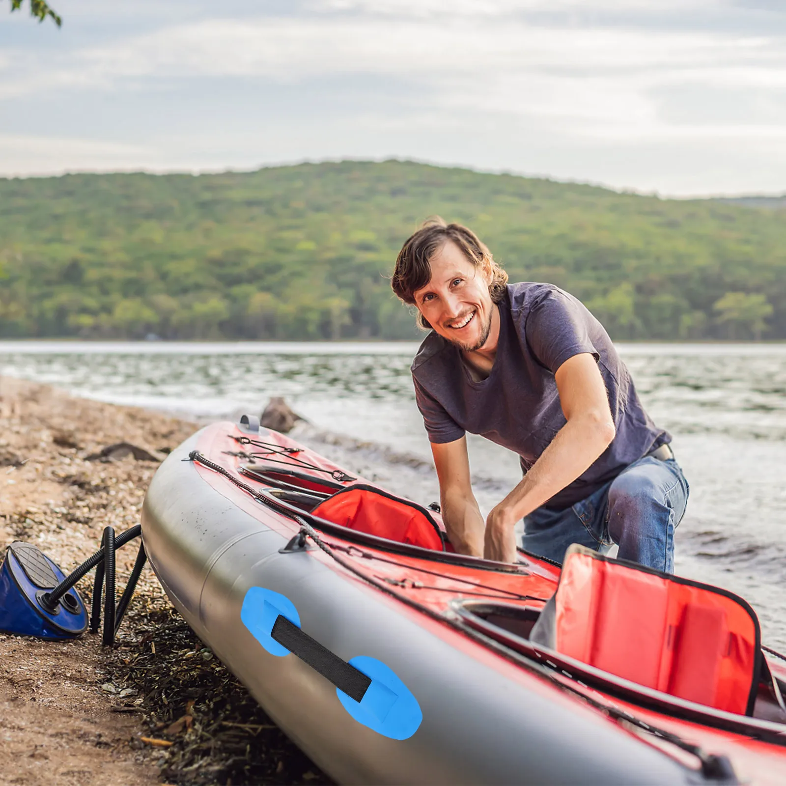 

2pcs Kayak Carry Handles Replacement Side Handle For Inflatable Boats Paddle Board Canoe Dinghy Raft Pvc Grip Patch Paddleboard