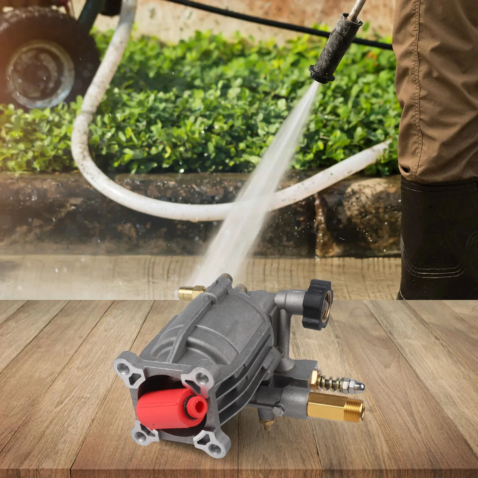 Upgrade Cleaning Power with 34 Shaft Horizontal Pressure Washer Pump 3400 PSI at 2 5 GPM Perfect for Fences and Sidewalks