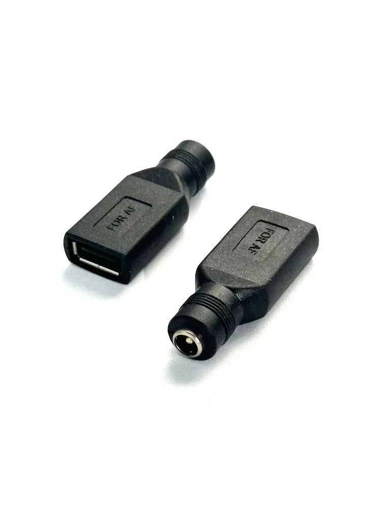 USB Female to DC 5.5x2.1mm Female Adapter, 5V Power Converter Connector for Router, LED Strip, CCTV Camera, Black