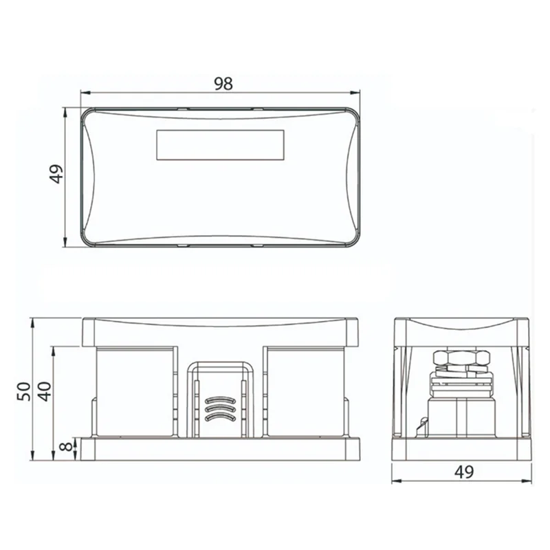 For Anl Large Fork Bolt Fuse Box Car One in and One Out High Current High Power Fuse Box