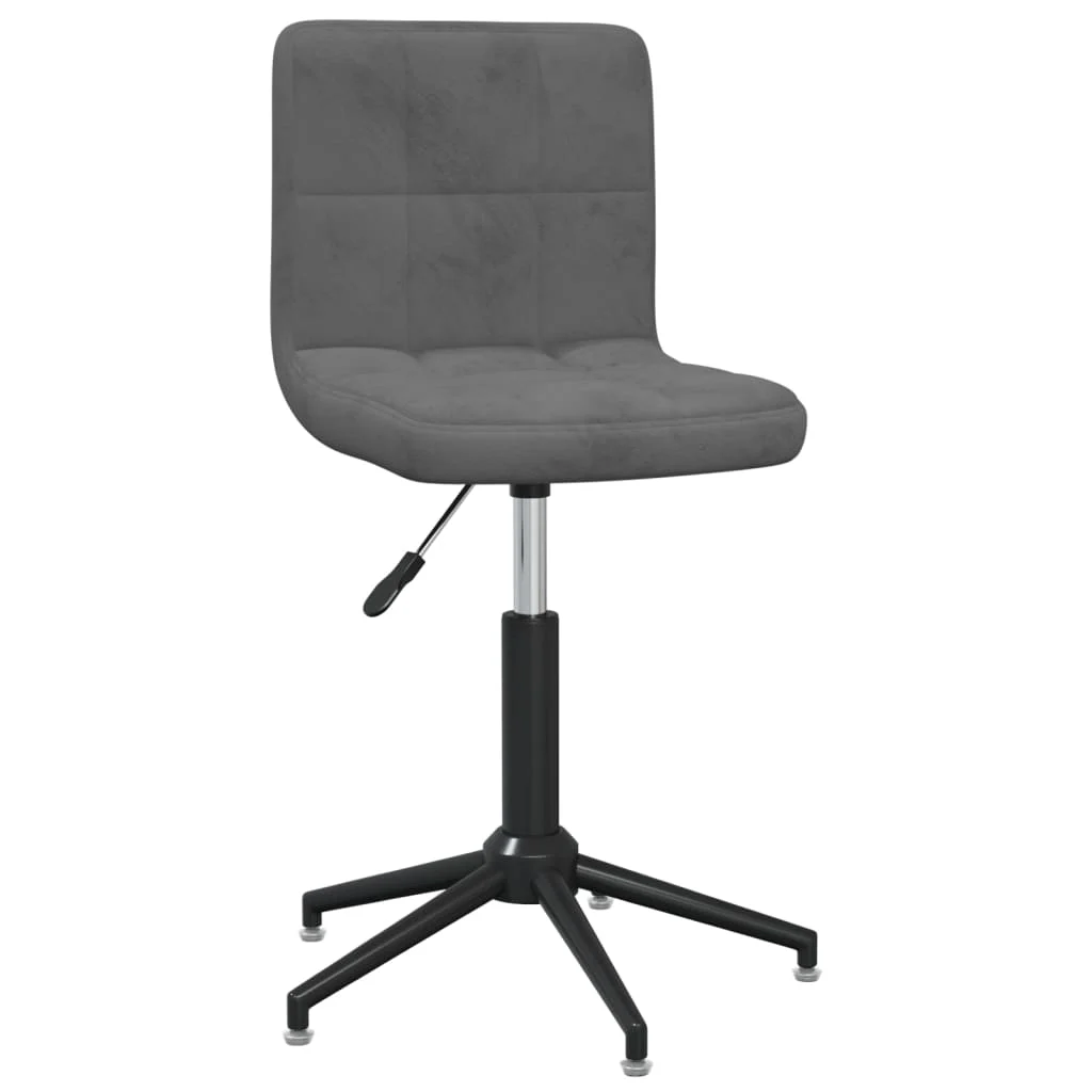 VidaXL dark gray velvet swivel dining chair