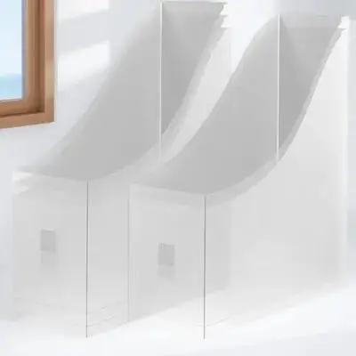 

5pcs Document Storage Rack Plastic Desktop For Files Letters Vertical Paper Organizer Box Office Desk File Folder Holder