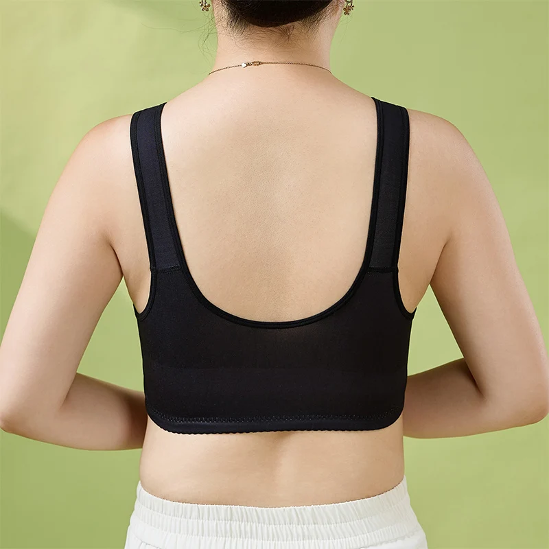 حمالة صدر أنيقة مطبوعة بفتحة أمامية، ملابس داخلية مريحة، ناعمة ومسامية للارتداء اليومي