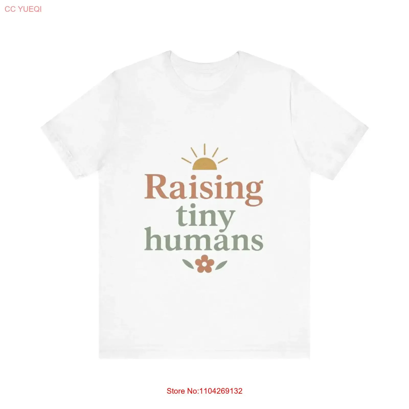 Raising Tiny Humans T Shirt  for Moms and Dads Baby Shower Present Family Matching Outfit Parenting Humor vintage Washed homme